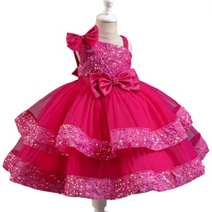 Vestido de Verano 2026 con Lazo para Niñas Pequeñas y Medianas, Venta al Por Mayor, Personalizado, de Alta Calidad, Vestido Infantil para Fiestas - Product Image 1