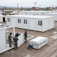 Maison préfabriquée TOPPRE, conteneur modulaire haute capacité pour logement d'urgence destiné aux projets d'aide humanitaire du gouvernement et des ONG