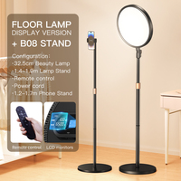 Luce ad Anello LED Professionale ad Alto CRI Ra95+ per Fotografia di Gioielli e Cibo, Altezza 1.4-1.9m, Illuminazione da Studio in Alluminio