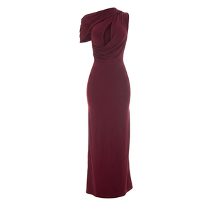 Viviblook D26DS216 Vestidos de Verano para Mujer, Nuevo Vestido de Fiesta Largo Casual de Color Sólido con Lazo y Manga Corta, Corte Ajustado - Product Image 5