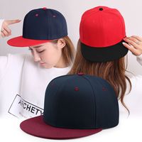 Sombrero Snapback clásico, ala ajustable, extremo alto, estilo de Color, tono liso, gorra de verano, gorra con visera plana