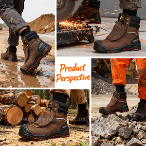 <span class=keywords><strong>Scarpe</strong></span> <span class=keywords><strong>Antinfortunistiche</strong></span> in Vera Pelle con Fodera in Rete, Punta Composita, Suola Intermedia, Resistenti agli Odori, Stivali Alti <span class=keywords><strong>per</strong></span> Uso in Fabbrica Primavera/Inverno - Product Image 4