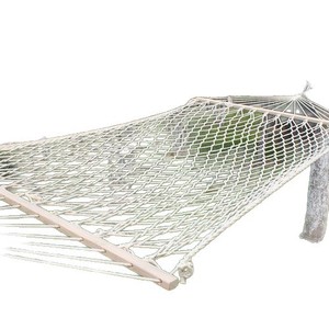 <b>Hammock</b> Cotton Rope Net 200x120 Cm Durable Outdoor Furniture Rustic Design For Garden Patio Use - Product Image 3