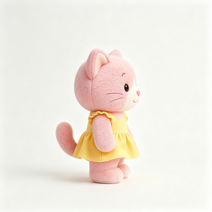 Peluche <span class=keywords><strong>chaton</strong></span> douce et moelleuse avec robe jaune sans manches, joli cadeau pour enfants, peluche chat kawaii - Product Image 6