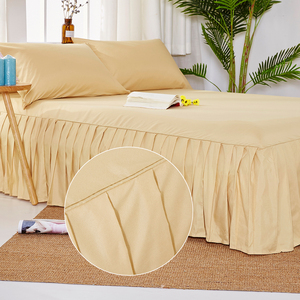Ev Otel Kullanımı Polyester Yatak Eteği Çoklu Renk Seçenekleri Özel Tasarım Toz Örtüsü Yatak Örtüsü Fabrikadan Doğrudan Toplu Sipariş - Product Image 5