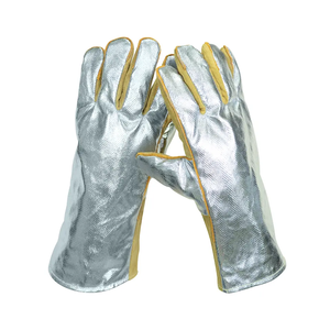 Di alta qualità rivestimento in pelle di alluminio lavorare ad alte temperature TIG guanti per saldatura - Product Image 2