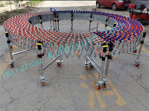 Ağır paslanmaz çelik yerçekimi esnek genişletilebilir kauçuk naylon plastik rulo parça paten tekerlekleri makaralı konveyör satılık - Product Image 2