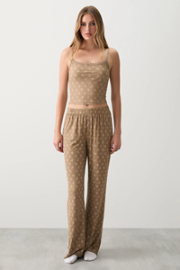 Ensembles de <span class=keywords><strong>pyjama</strong></span> côtelés en coton confortable pour femmes Débardeur ajusté imprimé animaux personnalisé et pantalon de détente ample poches thermiques pour l'été et le printemps - Product Image 6