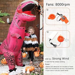 Costume de dinosaure gonflable sur mesure pour adultes et enfants, costume de T-Rex gonflable pour fêtes, cosplay, combinaison gonflable amusante - Product Image 3