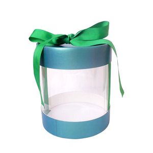 Bìa Cứng In Logo Tùy Chỉnh Hộp Đựng Đồ Nhỏ Sang Trọng Hộp Quà Tặng Ruy Băng Hình Trụ + Hộp Đựng Đồ Ăn Vặt Màng PET Trong Suốt - Product Image 3