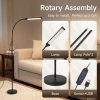 7W lampe de Table de chevet USB veilleuse salon debout lumière décor à la maison hôtel chambre Led lampadaire