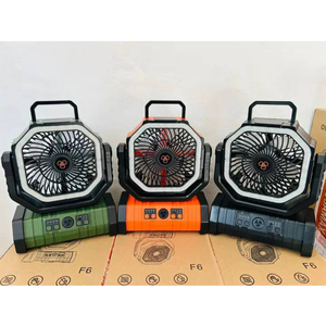 Portable F6 Electric Rechargeable Oscillating Camping Fan with Emergency <b>Light</b> Brushless Motor Quiet Operation for Outdoor Use - Product Image 1