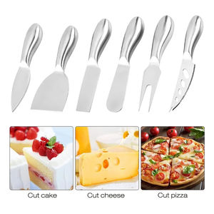 Premium 6 pezzi di formaggio pala antiaderente rivestito in acciaio inossidabile coltello per formaggio Set con scatola regalo per natale pronto per la spedizione - Product Image 6