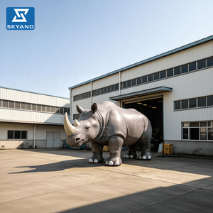 Sculpture géante gonflable de <span class=keywords><strong>rhinocéros</strong></span>, modèle d'art gonflable de <span class=keywords><strong>rhinocéros</strong></span> utilisé pour la décoration dans les activités des zoos - Product Image 1