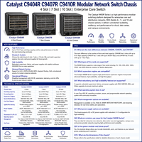 Switch di Rete Modulare CIS CO Catalyst C9404R C9407R C9410R a 4, 7 o 10 Slot, Chassis per Switch Core Aziendale