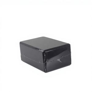 Bloc de yoga en mousse EVA écologique haute densité noir avec logo personnalisé, antidérapant et respirant 4x6x9 - Product Image 1