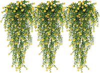 L965 Guirlande de plantes artificielles suspendues, lierre et fougères en plastique, résistantes pour l'extérieur
