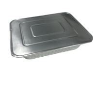Venta de Tiktok, contenedor de mesa de vapor profundo desechable de medio tamaño, bandejas para asar, 9x13 sartenes de papel de aluminio con tapa