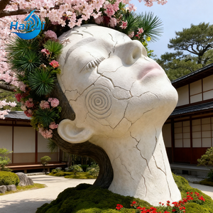 Estatua de Cabeza Gigante Femenina de Espuma de Fibra de Vidrio Estilo Occidental Hecha a Medida para Decoración de Bares, Centros Comerciales y Parques - Product Image 2