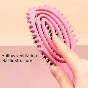 Cepillo de peinado de alta calidad Cepillo de <span class=keywords><strong>pelo</strong></span> de cerdas de jabalí Dientes Mejor cuidado del cabello Cepillo de <span class=keywords><strong>pelo</strong></span> de ventilación profesional - Product Image 2