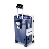 Valise unisexe de luxe en polyester multifonctionnelle de 28 pouces, grande capacité, 37 points, valise à roulettes épaissie, serrure à combinaison