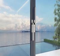 Casa inteligente de metal ventana fija diseño foto grandes ventanas de imagen de Bahía de vidrio