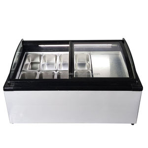 Vitrina Exhibidora de Helados Redonda/Cuadrada de Sobremesa, Congelador Comercial para Helados y Gelato para Heladería - Product Image 3