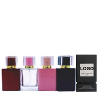 Meilleure Vente 2025 Nouveau Design Flacon de Parfum en Verre Noir 50ml avec Bouchon à Vis, Bouteille Vide Rectangulaire Luxe Mat à Vaporisateur