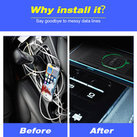 Chargeur sans fil Qi pour voiture pour Toyota Harrier Venza Accessoires 15w Charge rapide du téléphone Plaque de charge intérieure Modification des pièces 2021-2023