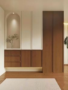 Armoire de salon et armoire de chambre à coucher - Armoires en bois écologiques modulaires personnalisées avec plusieurs styles de décoration et tissus - Product Image 5