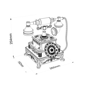 <span class=keywords><strong>Téléphone</strong></span> d'hôtel rétro vintage, <span class=keywords><strong>téléphone</strong></span> <span class=keywords><strong>rotatif</strong></span> <span class=keywords><strong>à</strong></span> <span class=keywords><strong>cadran</strong></span>, <span class=keywords><strong>téléphone</strong></span> fixe filaire <span class=keywords><strong>à</strong></span> l'ancienne, style antique européen, décoration d'intérieur, cadeau - Product Image 3