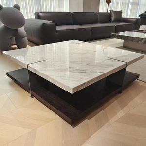 Ensemble de table basse moderne de luxe de haute qualité avec rangement, meuble <span class=keywords><strong>TV</strong></span> pour appartement et villa, salon - Product Image 6