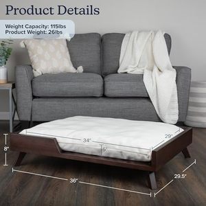 Cama Elevada para Perros de Diseño Premium, Transpirable y Refrescante para Verano, Cama de Lujo para Perros con Refuerzos Extraíbles en Forma de U - Product Image 1