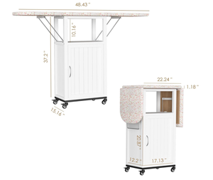 Planche <span class=keywords><strong>à</strong></span> <span class=keywords><strong>repasser</strong></span> pliante en bois avec éponge, design détachable, couleur et logo personnalisables, roulettes et armoire de <span class=keywords><strong>rangement</strong></span> - Product Image 3