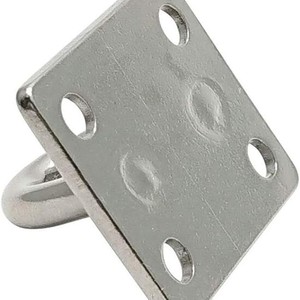 Hf Stainless Steel <b>Ring</b> Eye <b>Plate</b> 4 Pack For Hanging Planters Marine Hardware Deck Rigging Fixtures - Product Image 2