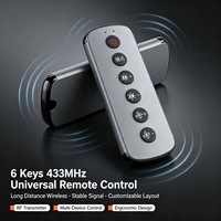 Control Remoto Universal para Ventilador de 6 Teclas y 433MHz RF, Carcasa de Aleación de Aluminio, Repuesto, OEM, ODM, Personalizado, JCXK