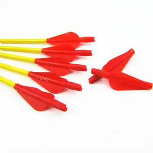 archery 8mm feather with nocks vanes plastic practice shooting hunting integrated arrow tail for outdoor practice