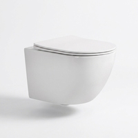 Style européen Simple Sanitaire Salle de bain Céramique Wc Blanc Sans Monture Toilettes flottantes suspendues au mur