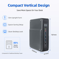 Office Desktop Mini Pc Intel N150 MX550 4G 4K Display HDMI DP 2.5GbE LAN Gaming Mini Pc for Business Home Win 11Linux Server