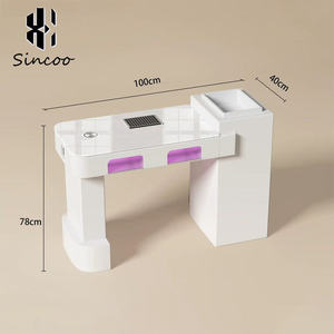 Light Luxury Custom Colors Metal Manicure Table Set with Gel Lamp and Big Drawers for Fashion Salon <b>Nail</b> Artist <b>Desk</b> - Product Image 6