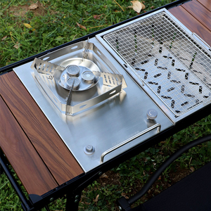 Cắm trại igt bảng Accesory Chiều cao có thể điều chỉnh Hàn Quốc BBQ Bảng cắm trại nhôm gấp bảng cho cắm trại - Product Image 3