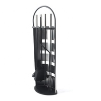 Ensemble de 5 outils pour foyer, poignées en laiton, ensemble de manutention pour foyer, pince, pelle, brosse, pique-cheminée, accessoires pour poêle à bois, foyer
