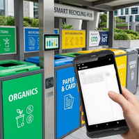 Fabricante Chino de PDA Resistente IP67 con Android 14, Escáner RFID LF HDX 125K/134.2K para Gestión de Residuos Urbanos y Registro de Contenedores