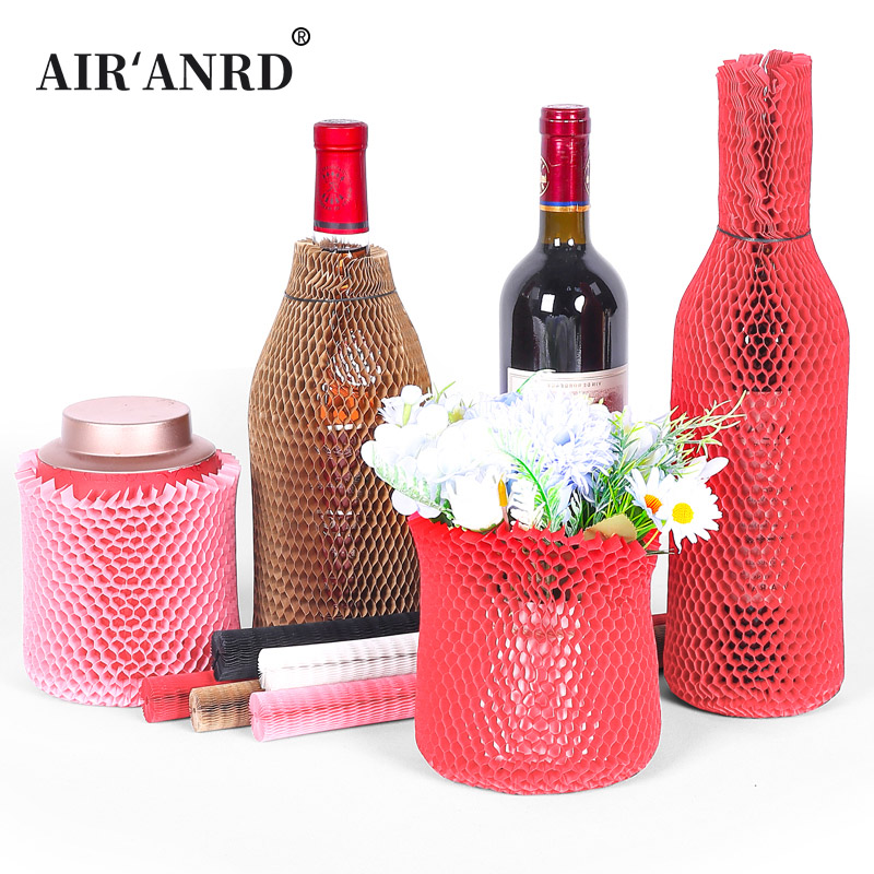 Eco-friendly Cosmetics Tube Guard Compressed Strength Fragile Bottle Logistics Solution Size Custom Honeycomb Paper Sleeve