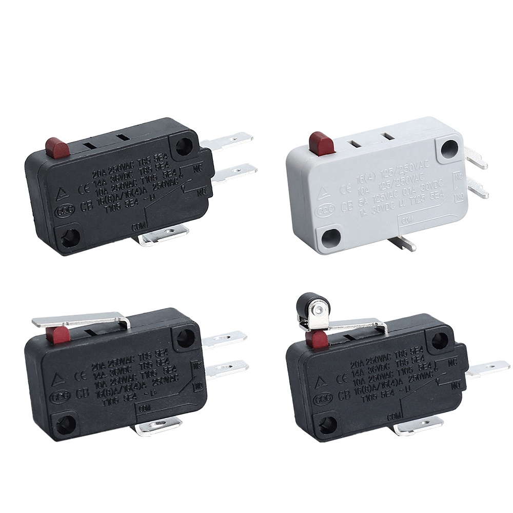 Lot De 5 Interrupteurs à Bascule SPDT 10A 250V - Levier Métal - Coupure Rectangulaire
