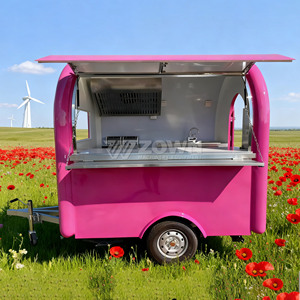 Remorque de vente ambulante à essieu unique, de forme ronde, avec hotte d'extraction pour la vente de nourriture en extérieur - Product Image 6