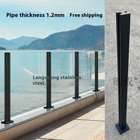 304 acier inoxydable fente colonne verre sans poinçon escalier main courante balcon garde-corps 12mm d'épaisseur moderne extérieur balustrade rampes