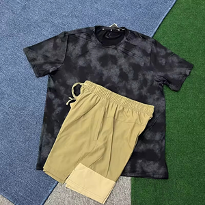 الصيف رجالي 2 قطعة تشغيل تي شيرت الرياضة NK مجموعات كرة القدم جيرسي خفيفة الوزن Activewear لصالة الألعاب الرياضية جيرسي كرة القدم - Product Image 4