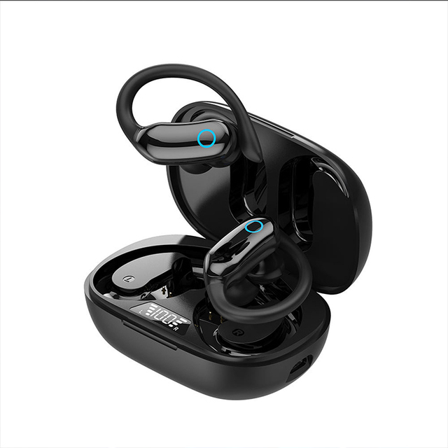 Wireless Earbuds Gaming Headphones ANC Sport Earphones with LED Display Built-in Mic Headset with Earhooks for Workout