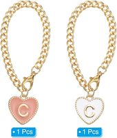Accesorios de letras con forma de corazón para identificación, decoración para vasos Stanley, adornos, colgantes y llaveros